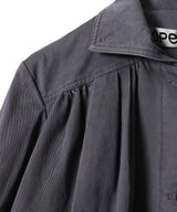 Over Shirred Top Coat-OPEN YY-Forget-me-nots Online Store
