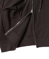 Slant Zip Hoodie-OPEN YY-Forget-me-nots Online Store