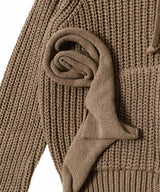 Applique Knit Zipup Jacket-OPEN YY-Forget-me-nots Online Store