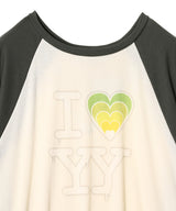 I Love Yy Raglan Tee-OPEN YY-Forget-me-nots Online Store