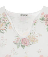 Floral Hook Henley Long Sleeve-OPEN YY-Forget-me-nots Online Store