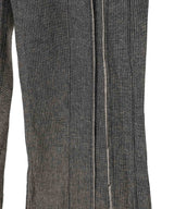 Linen Panelled Raw-Cut Pants-OPEN YY-Forget-me-nots Online Store