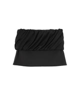 Rolled Waist Mini Skirt-OPEN YY-Forget-me-nots Online Store