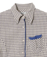 Color Block Wire Shirt-OPEN YY-Forget-me-nots Online Store