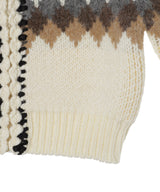Fair Isle Zip Up Sweater