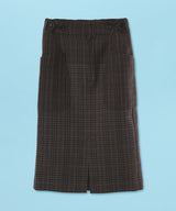 <Archive Sale>Gradation Blockcheck Slit Tight Skirt-beautiful people-Forget-me-nots Online Store