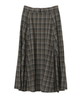 <Archive Sale>Viscorse Tweed Flare Box Pleats Skirt-beautiful people-Forget-me-nots Online Store