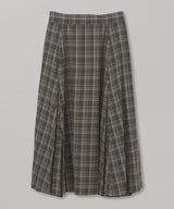 <Archive Sale>Viscorse Tweed Flare Box Pleats Skirt-beautiful people-Forget-me-nots Online Store