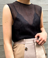 Sheer Sleeveless-Forget-me-nots-Forget-me-nots Online Store