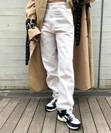 Pigment Dyeing Denim Pants-Forget-me-nots-Forget-me-nots Online Store