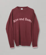 <Archive Sale>Rice And Beans Knitted Jumper-Positive Message-Forget-me-nots Online Store