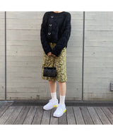 <Archive Sale>Yellow Lace Layered Cotton Midi Skirt-WE11DONE-Forget-me-nots Online Store