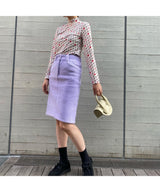 <Archive Sale>Purple Fleece Midi Skirt-WE11DONE-Forget-me-nots Online Store