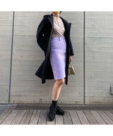 <Archive Sale>Purple Fleece Midi Skirt-WE11DONE-Forget-me-nots Online Store