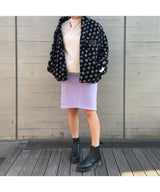 <Archive Sale>Purple Fleece Midi Skirt-WE11DONE-Forget-me-nots Online Store