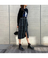<Archive Sale>Shadow Check Military Skirt-beautiful people-Forget-me-nots Online Store