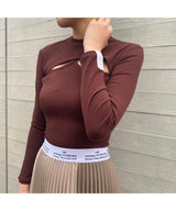 <Archive Sale>Strap Jersey Top With Sleeves-rokh-Forget-me-nots Online Store