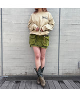 <Archive Sale>Acid Washed Cargo Skirt-Aries-Forget-me-nots Online Store