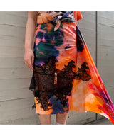 <Archive Sale>Lace Insert Draped Skirt-MARQUES ALMEIDA-Forget-me-nots Online Store