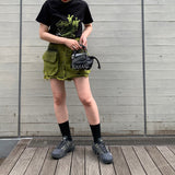 <Archive Sale>Acid Washed Cargo Skirt-Aries-Forget-me-nots Online Store