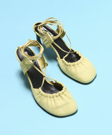 <Archive Sale>Sheep Leather Toe Shirring Heels-Reike Nen-Forget-me-nots Online Store