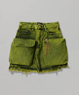 <Archive Sale>Acid Washed Cargo Skirt-Aries-Forget-me-nots Online Store