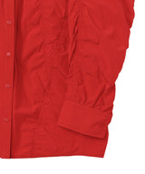<Archive Sale>Red Over Size Lace Shirring Shirt-WE11DONE-Forget-me-nots Online Store