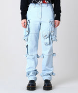 <Archive Sale>Blue Womens Washed Cargo-WE11DONE-Forget-me-nots Online Store