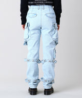 <Archive Sale>Blue Womens Washed Cargo-WE11DONE-Forget-me-nots Online Store