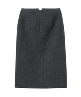<Archive Sale>Grey Wool H-Line Slit Detail Midi Skirt-WE11DONE-Forget-me-nots Online Store