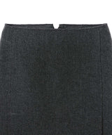 <Archive Sale>Grey Wool H-Line Slit Detail Midi Skirt-WE11DONE-Forget-me-nots Online Store