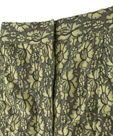 <Archive Sale>Yellow Lace Layered Cotton Midi Skirt-WE11DONE-Forget-me-nots Online Store