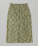 <Archive Sale>Yellow Lace Layered Cotton Midi Skirt-WE11DONE-Forget-me-nots Online Store