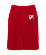<Archive Sale>Red Fleece Midi Skirt-WE11DONE-Forget-me-nots Online Store