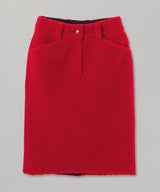 <Archive Sale>Red Fleece Midi Skirt-WE11DONE-Forget-me-nots Online Store