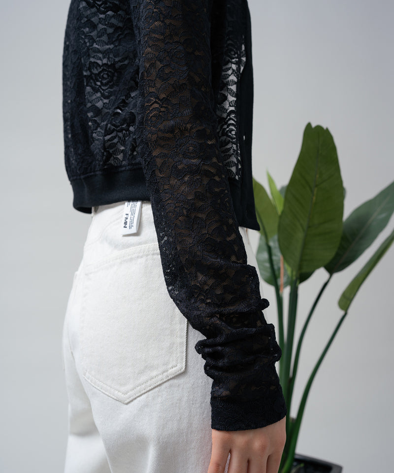 Cropped Lace Cardigan-Forget-me-nots-Forget-me-nots Online Store