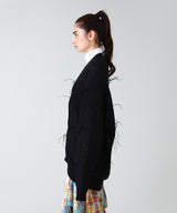 <Archive Sale>Oversized Cardigan With Feathers Pulls-MARQUES ALMEIDA-Forget-me-nots Online Store