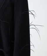 <Archive Sale>Oversized Cardigan With Feathers Pulls-MARQUES ALMEIDA-Forget-me-nots Online Store