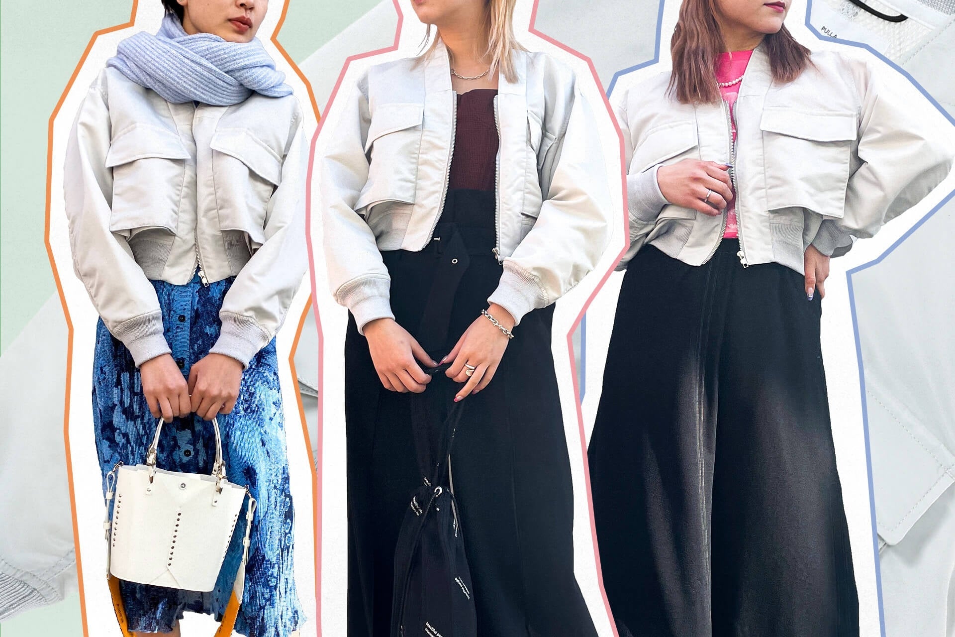 Mix and Match #9 TOGA PULLA｜ Nylon Twill Blouson-Forget-me-nots Online Store