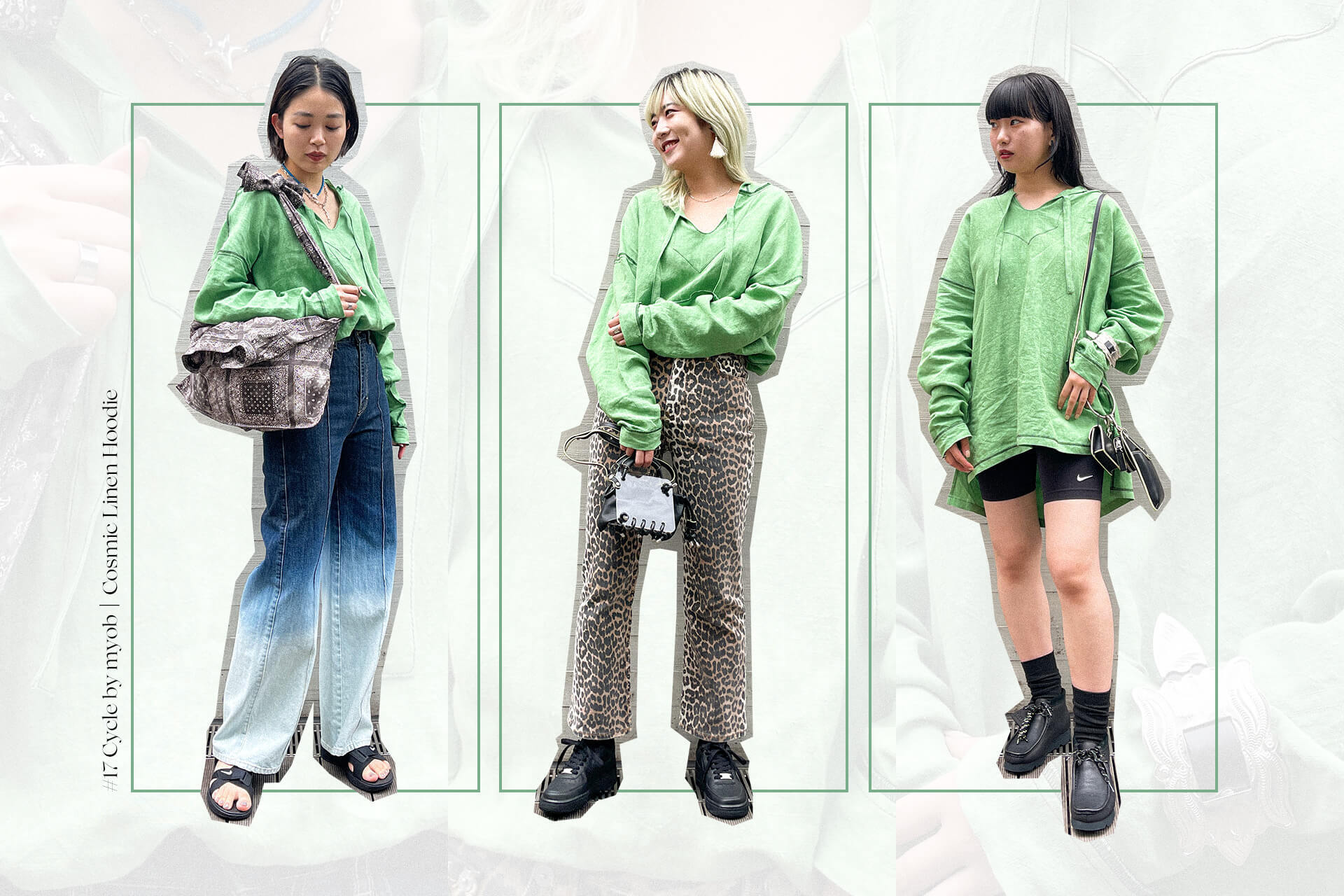 Mix and Match#17 Cycle by myob｜Cosmic Linen Hoodie