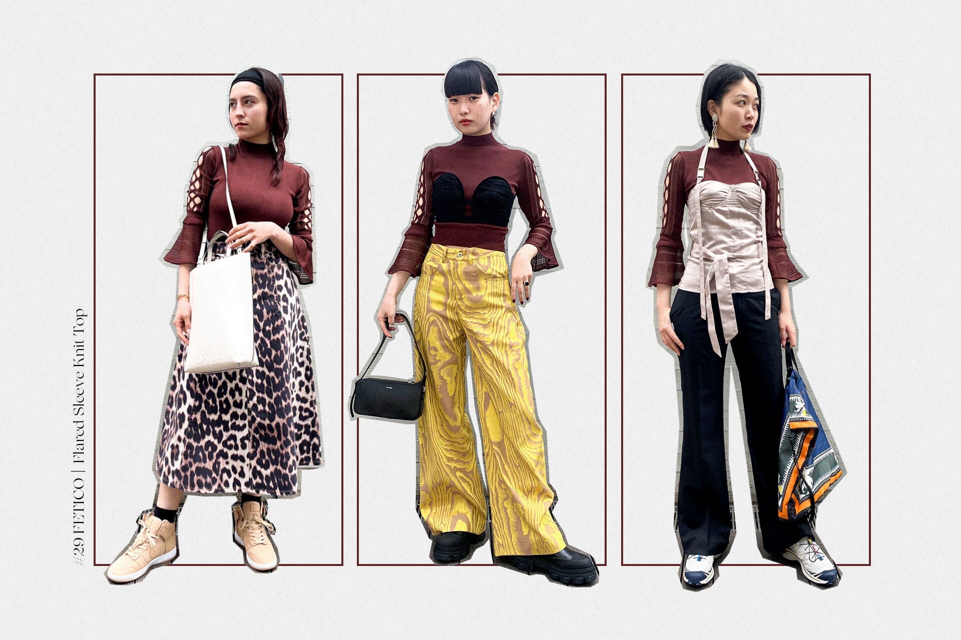 Mix and Match#29 FETICO｜Flared Sleeve Knit Top