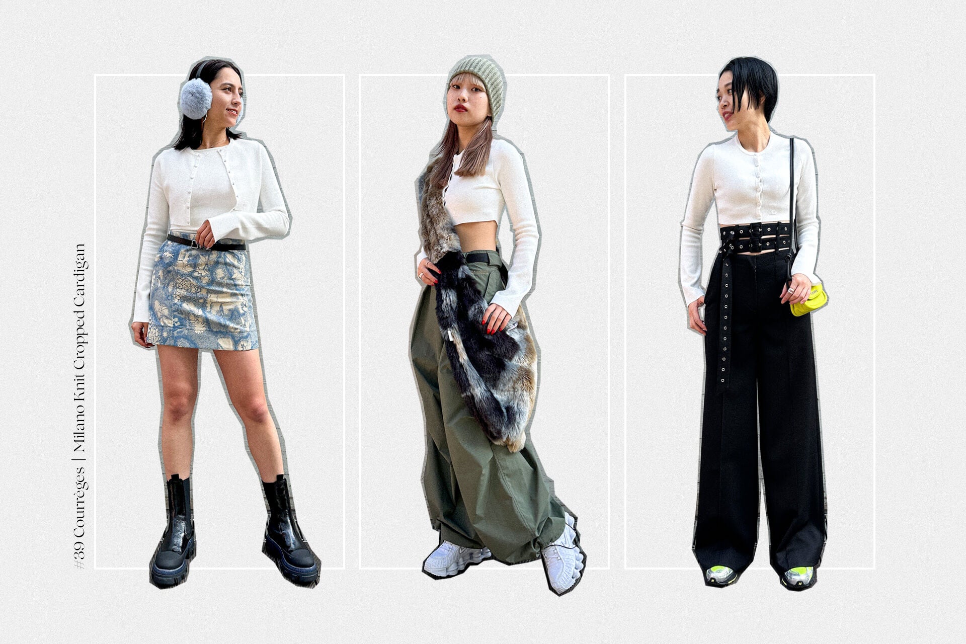 Mix and Match #39 Courrèges｜Milano Knit Cropped Cardigan