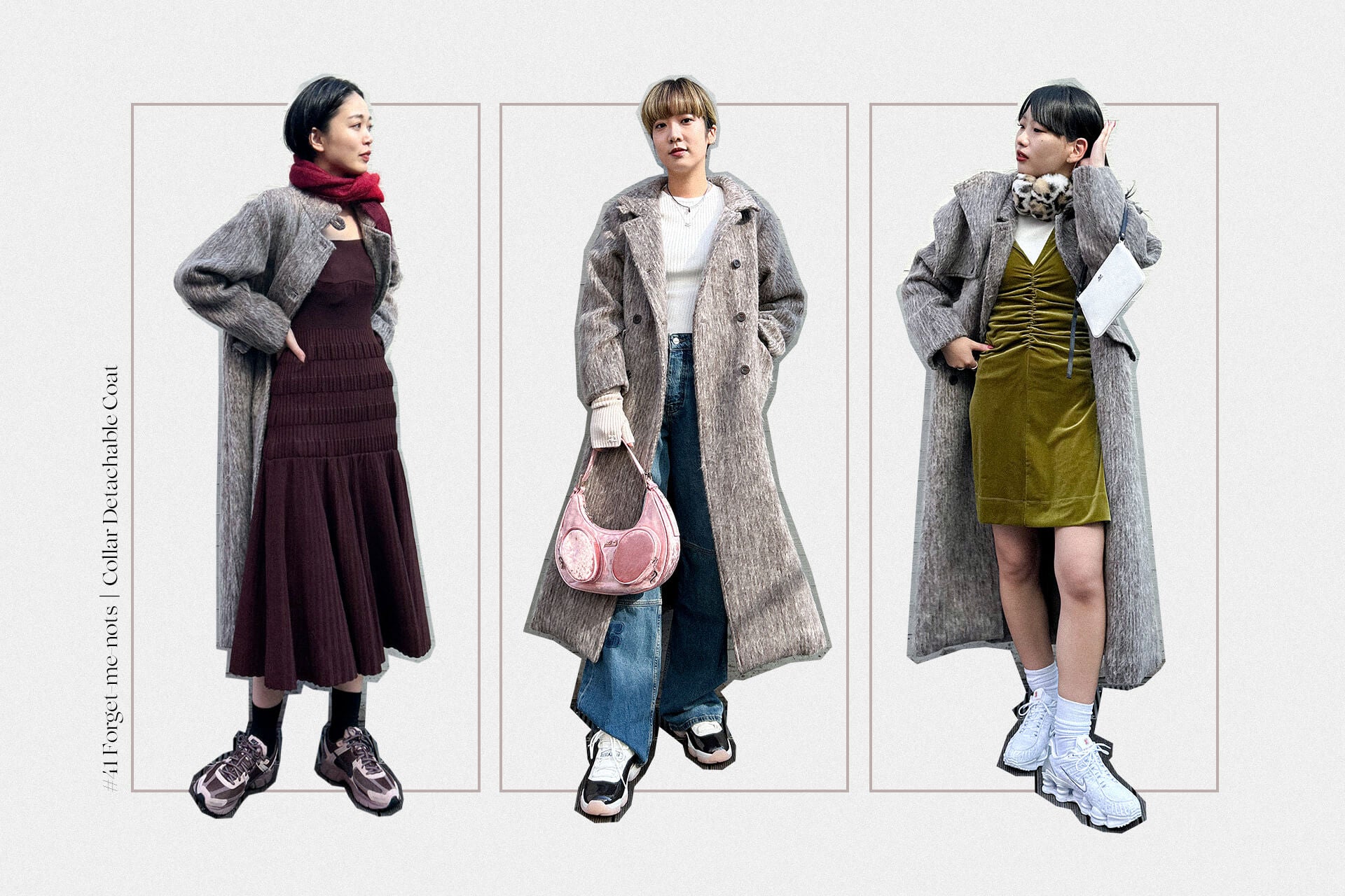 Mix and Match #41<br>Forget-me-nots｜Collar Detachable Coat