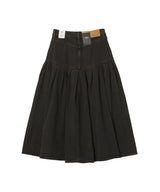 Yoked Pleated Skirt