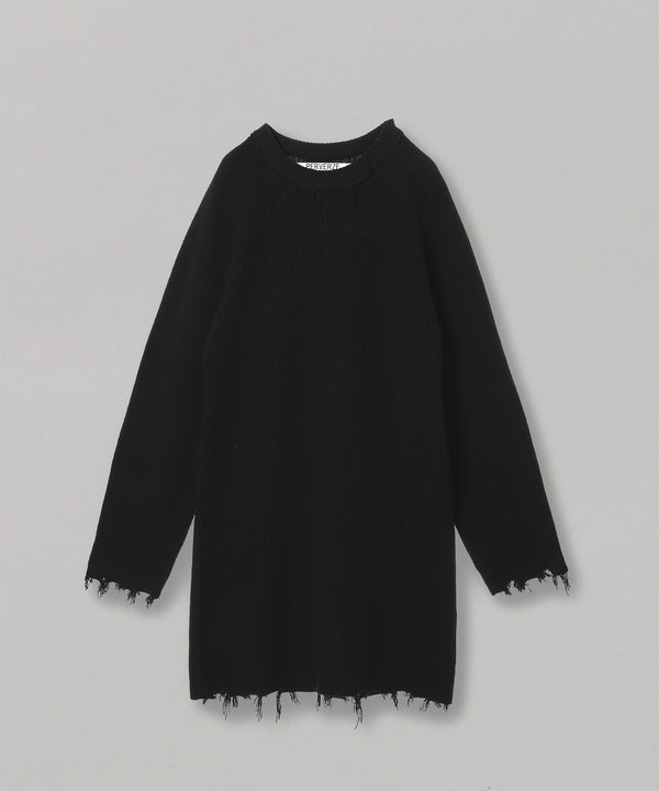 Damaged Knit Dress-PERVERZE-Forget-me-nots Online Store