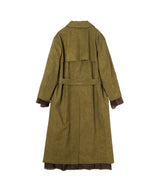 Rough Twill Long Coat-PERVERZE-Forget-me-nots Online Store