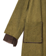 Rough Twill Long Coat-PERVERZE-Forget-me-nots Online Store