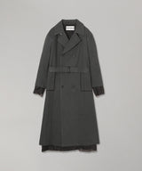 Rough Twill Long Coat-PERVERZE-Forget-me-nots Online Store