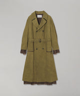 Rough Twill Long Coat-PERVERZE-Forget-me-nots Online Store