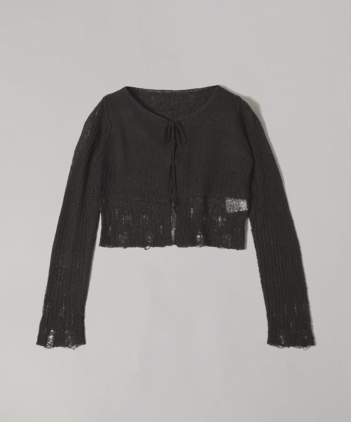 Double Sheer Cardigan-PERVERZE-Forget-me-nots Online Store